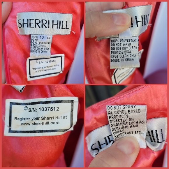 Sherri Hill Coral Tulle Dress Girls 12 (w/ Brooch & Beaded Straps) | Pageantwear - Picture 13 of 16